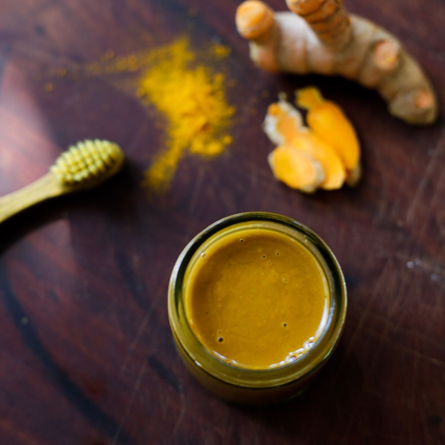 turmeric mixed with toothpaste